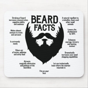 Mousepad Fatos da barba (preto)