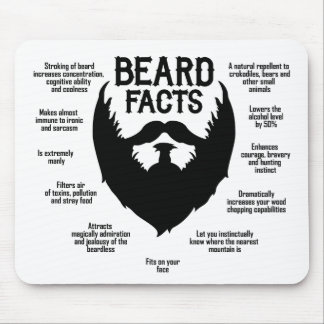 Mousepad Fatos da barba (preto)