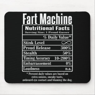 Mousepad Fatos de Nutrição Máquina de Peidar Piadas de Pai