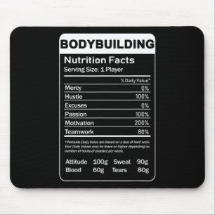 Mousepad Fatos de Nutrição para Fisiculturismo