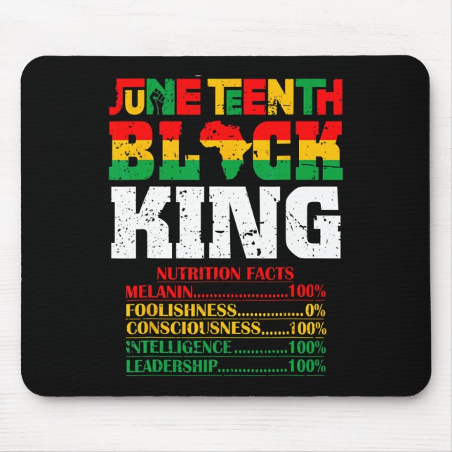 Mousepad Fatos Nutricionais 1865 Rei Negro (Frente)