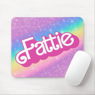 Mousepad Fattie Plus Size Rainbow Retro 90's Nostalgia Pink