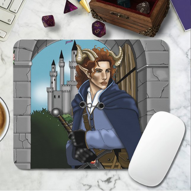 Mousepad Fauno Fae Hornudo Fantasia  (Criador carregado)