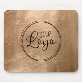 Mousepad Faux Copper Gold Foil Your Logo