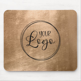 Mousepad Faux Copper Gold Foil Your Logo