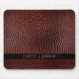Mousepad Faux Leather Brown Personalizada Emboscada