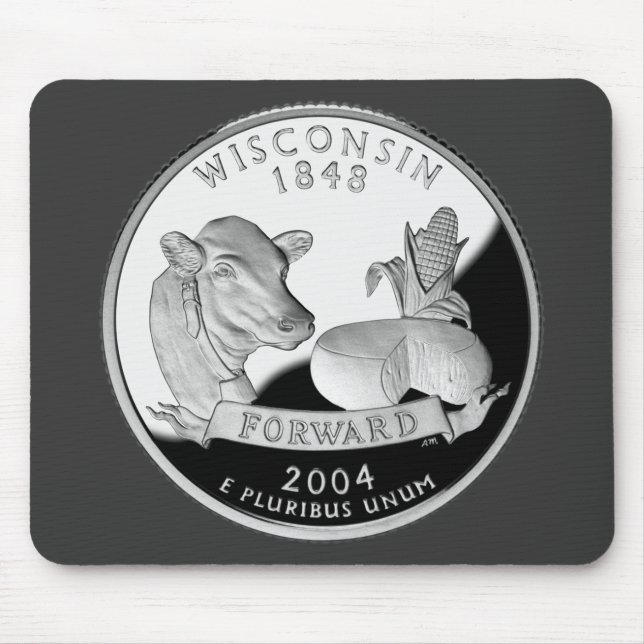 Mousepad Faux Wisconsin Quarter Cow Cheese Corn Fazenda (Frente)