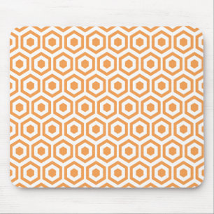 Mousepad Favo de mel alaranjado do hexágono