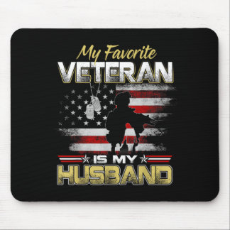 Mousepad Favorite veteran is husband boyfriend veterans day