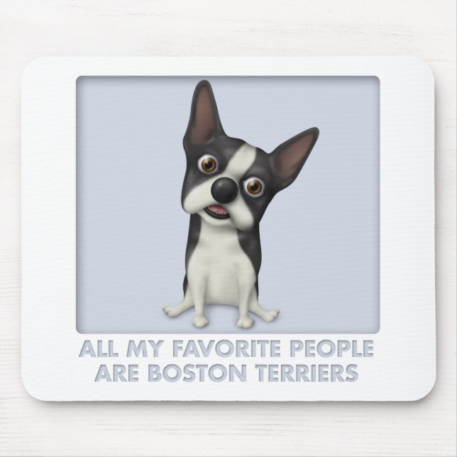 Mousepad Favorito de Boston Terrier (Frente)