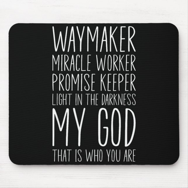 Mousepad Fazedor de Caminhos Fazedor de Milagres Cumpridor  (Frente)