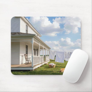 Mousepad Fazenda com Varal e Cachorro