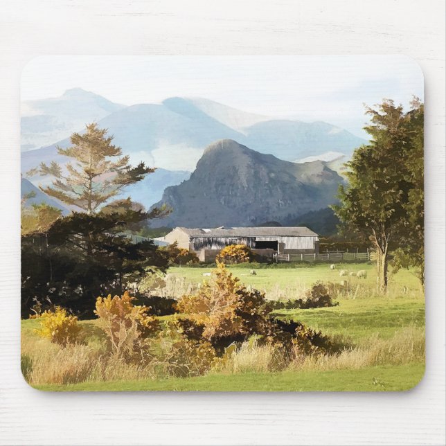 Mousepad Fazenda E PAISAGEM DE MONTANHA (Frente)
