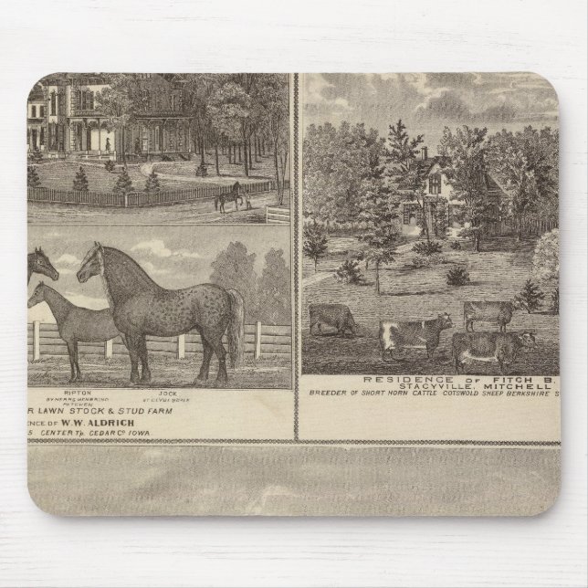 Mousepad fazenda e residência de Red Oak, Tp Central (Frente)