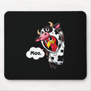 Mousepad Fazenda Moo Peru Disfarce de Ação de Graças Homens