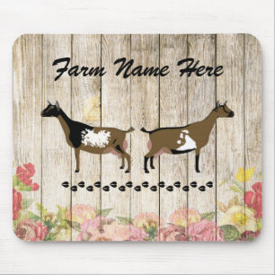 Mousepad Fazenda Personalizada de Cabra Dairy Dairy Goat da