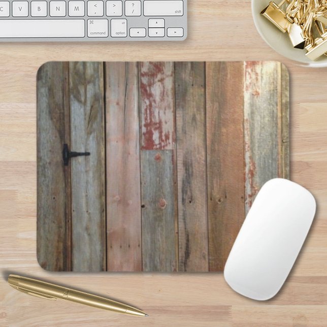 Mousepad fazenda primitiva madeira de casca do país ocident (primitive farmhouse western country barn wood mouse pad)
