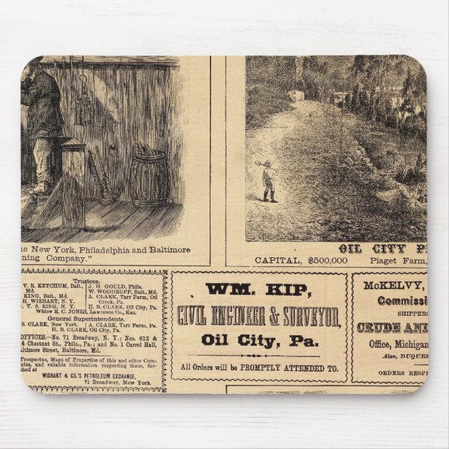 Mousepad fazendas de óleo (Frente)