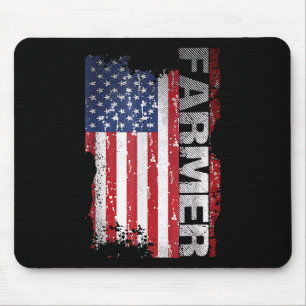 Mousepad Fazendeiro da Bandeira dos EUA para o Dia 4 de Jul