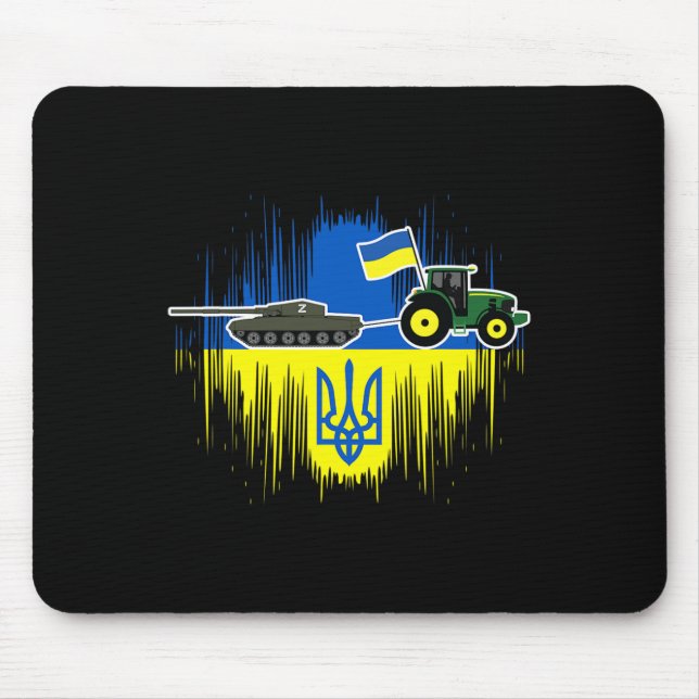 Mousepad Fazendeiro Ucraniano Rouba Tanque Bandeira da Ucrâ (Frente)
