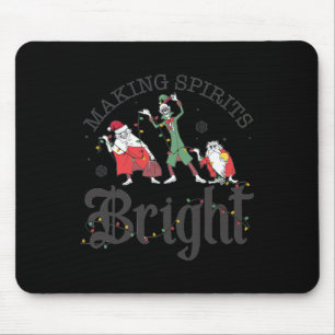 Mousepad Fazendo Espíritos Natal Assombrado Fantasmas Brilh