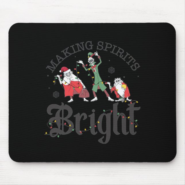 Mousepad Fazendo Espíritos Natal Assombrado Fantasmas Brilh (Frente)
