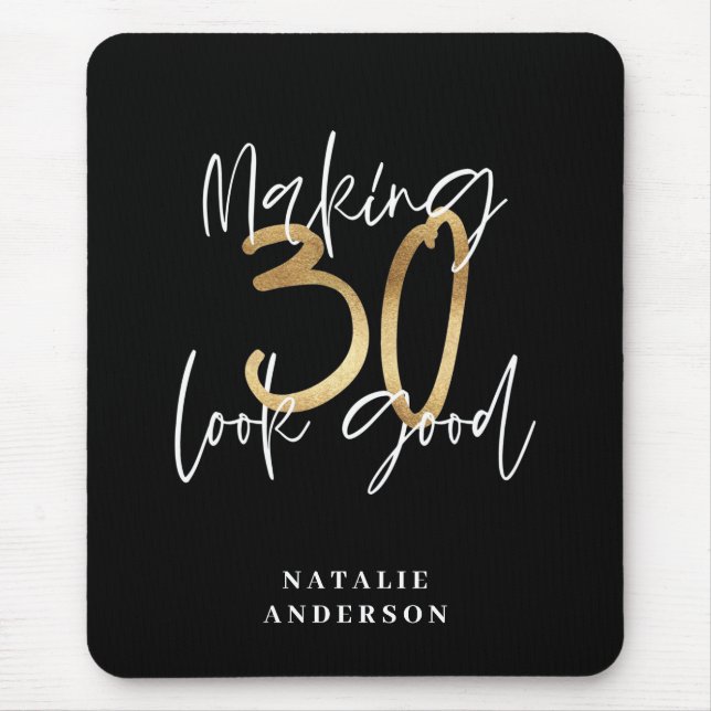 Mousepad Fazer 30 fica bem no iPad de celebração de anivers (Frente)