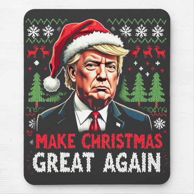 Mousepad Fazer Excelente De Natal Novamente Feio Trump Do S (Frente)