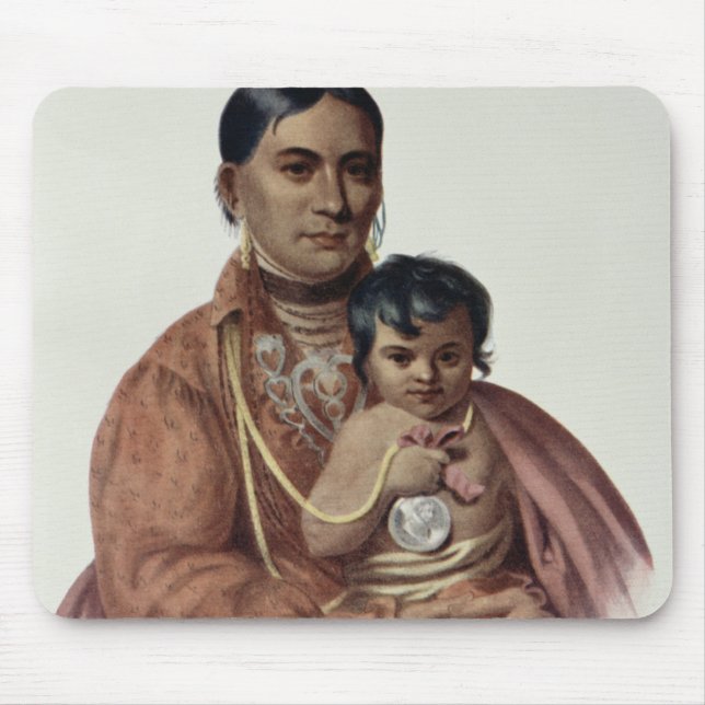 Mousepad Fazer-Hon-Vai, uma mulher de Osage (Frente)