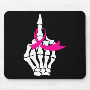 Mousepad Fck Break Cancer Médio Finger Fita Rosa Fita Aware