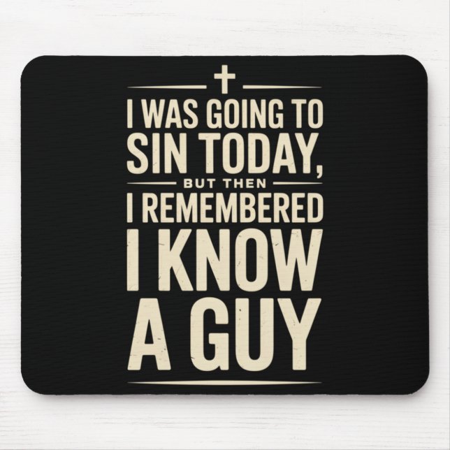 Mousepad Fé Cristã Jesus Humor Bíblia Crente (Frente)