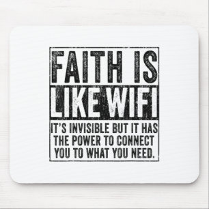 Mousepad Fé É Como Deus Wifi Jesus Cristão Religioso F