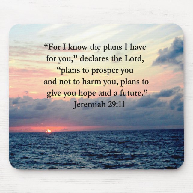 MOUSEPAD FÉ EM JEREMIAH 29:11 SUNRISE VERSE (Frente)