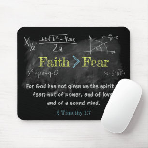 Mousepad Fé > Medo 2 Timothy 1:7 Matemática Versa Cristã