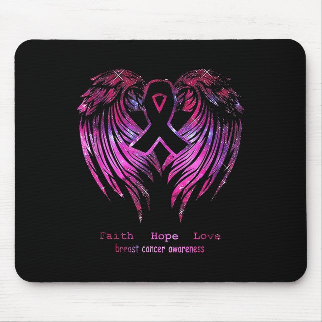 Mousepad Fé Rosa Esperança Adorando Asas Adorando Consciênc (Frente)