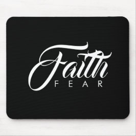 Mousepad Fé Sobre o Medo Preto