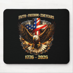 Mousepad Fé vintage liberdade 250 anos 1776-2026