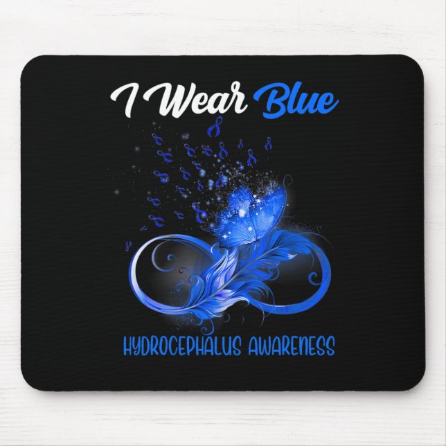 Mousepad Febre de Fita de Borboleta Hidrocefalia Sensibiliz (Frente)