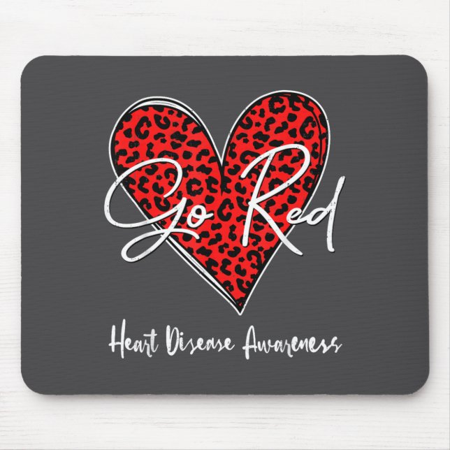 Mousepad February Is Red Heart Health Heart Disease Awarene (Frente)