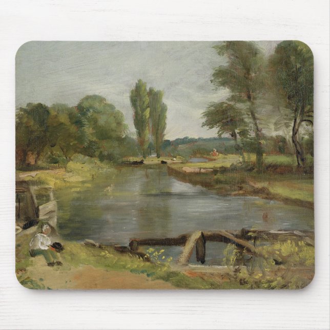 Mousepad Fechamento de Flatford, 1810-11 (óleo no papel em (Frente)