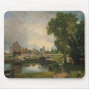 Mousepad Fechamento de John Constable   Dedham e moinho,