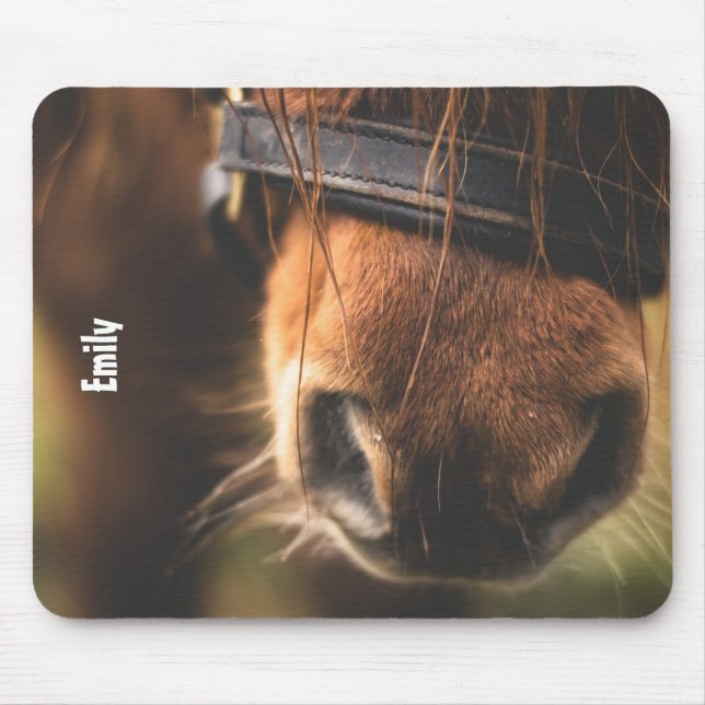Mousepad Fechamento de um Nariz de Cavalo Castanho Justo Pe (Frente)