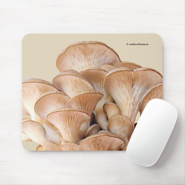 Mousepad Fechamento de uma colônia de mushroom de ostra (Com mouse)