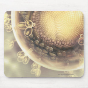 Mousepad Feche acima da estrutura de uma pilha do HIV