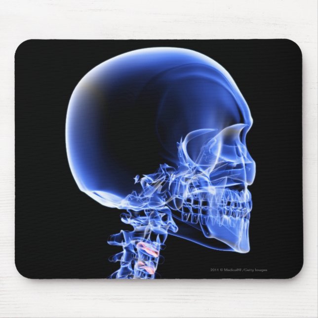 Mousepad Feche acima do raio X dos ossos no pescoço (Frente)