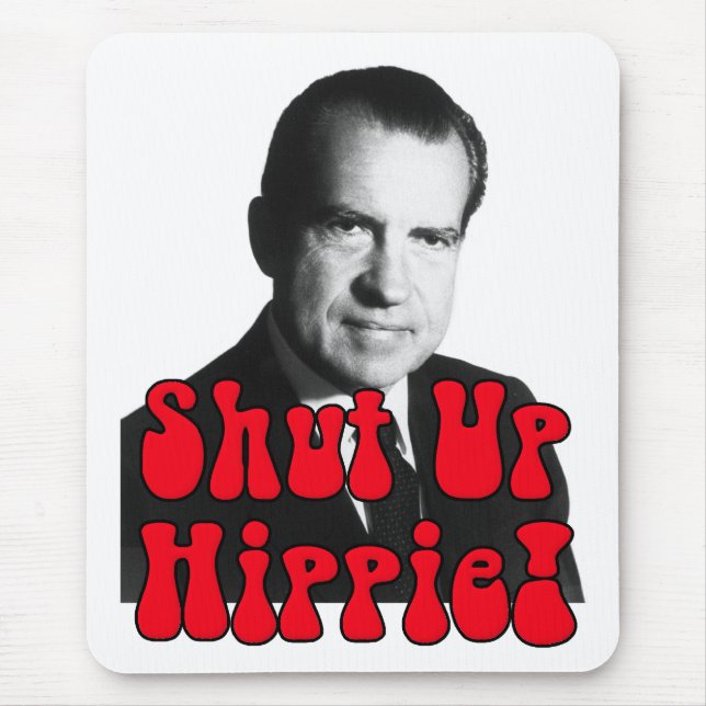 Mousepad Feche acima o Hippie -- Richard Nixon (Frente)