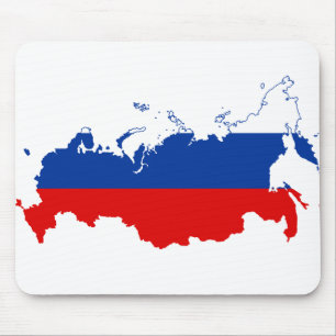 MOUSEPAD FEDERAÇÃO RUSSA - RÚSSIA/BANDEIRA/MAPA/CORES