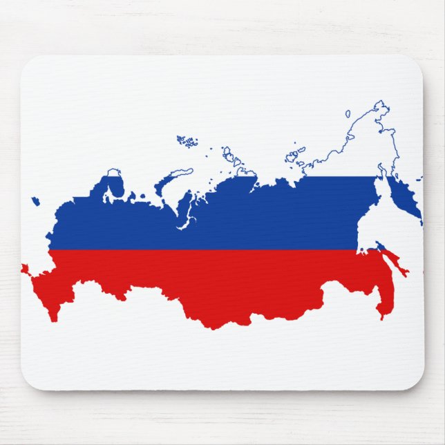 MOUSEPAD FEDERAÇÃO RUSSA - RÚSSIA/BANDEIRA/MAPA/CORES (Frente)