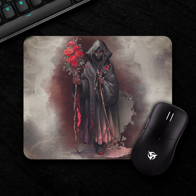 Mousepad Feitiçaria | Bruxa Escura Sombreada Brilhando Olho (Criador carregado)