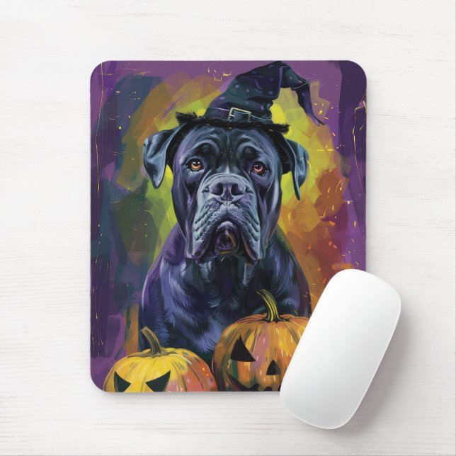 Mousepad Feiticeira de Dia das Bruxas e Abóbora de Bolmasti (Com mouse)